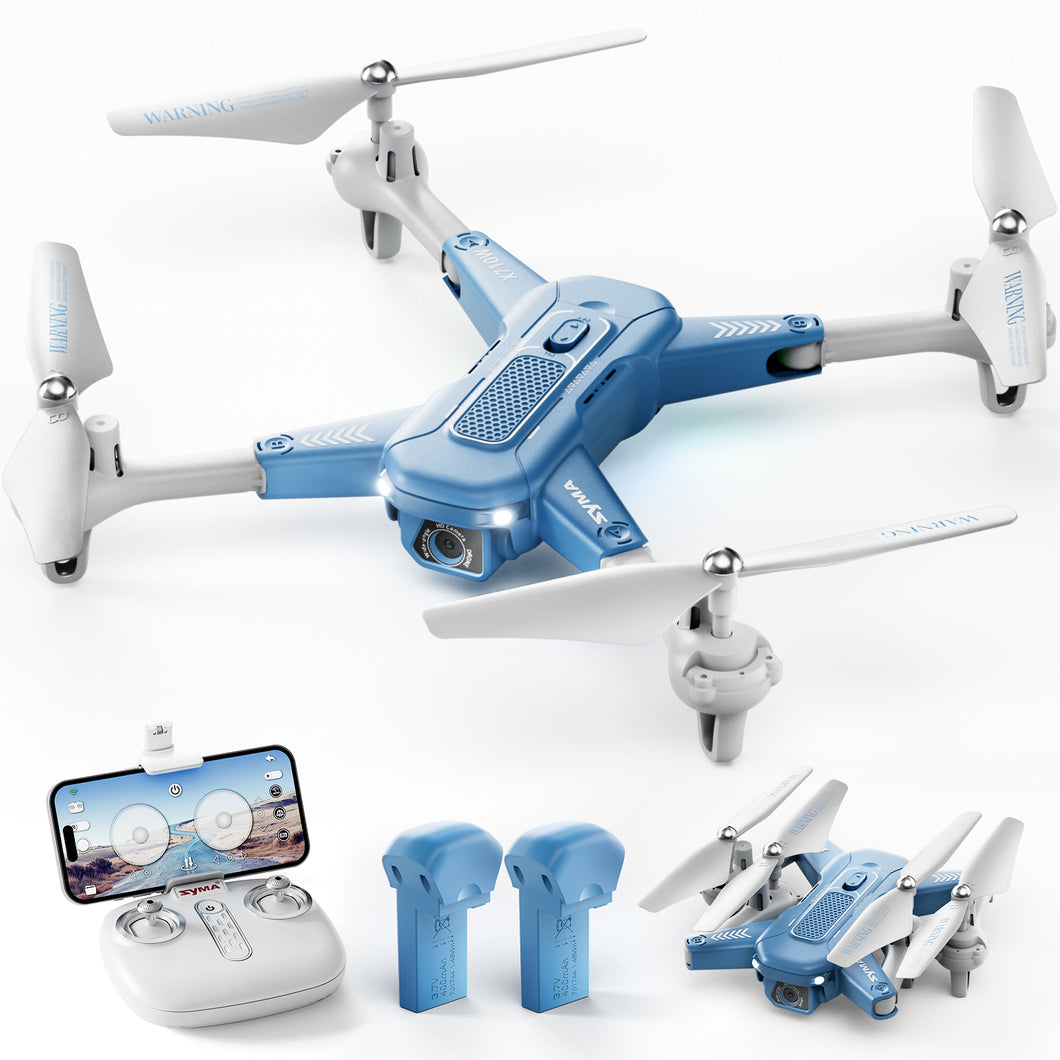 SYMA Drone with Camera 1080P HD FPV Foldable Drone for Kids and Adults, Blue
