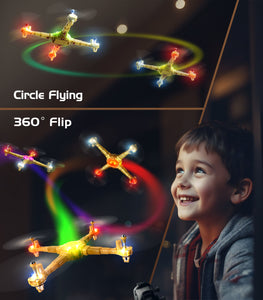 SYMA X440 RC LED Drone with Detachable Arms Remote Control Toys Gifts for Boys Girls with 7-Color Light